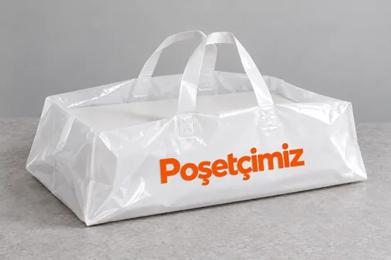 Turuncu Poşetçimiz baskılı pasta poşeti tasarım görseli